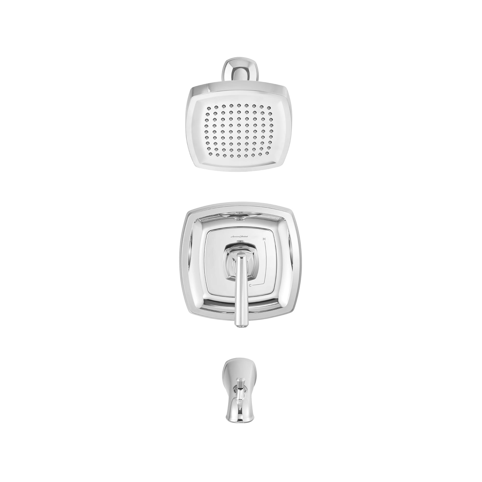 Edgemere 25 gpm 95 L min Tub and Shower Trim Kit With Showerhead Double Ceramic Pressure Balance Cartridge With Lever Handle CHROME